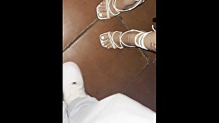 Candid Feet white toes Walking