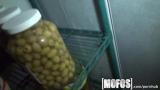 Mofos - Sexy Barmaid gets pounded in the back room