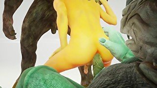 Guy Gets Two Huge Furry Dick (Group)