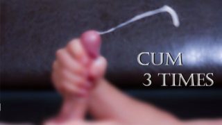 TEENAGER  CUM  3 TIMES \ 1 min. multiple cumshot, cum no hands.