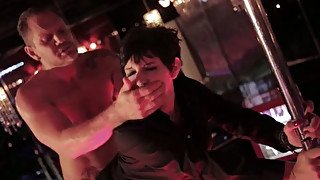 Well graced mature pole dancer Soraya Wells gets wild with fuck hungry customer in the club