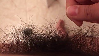Playing with my pussy hairs