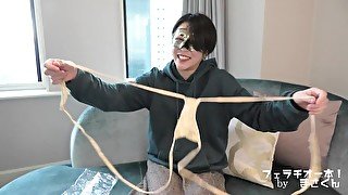 Masked beauty YUI blowjob 01 interview & close-up body
