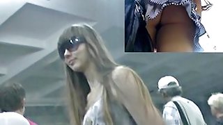 Look up the petticoat of hawt golden-haired