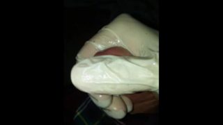 Masturbating With Latex Gloves On