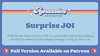 [Patreon Exclusive Teaser] Surprise JOI [Jerk Off Instructions] [Gentle Fdom]