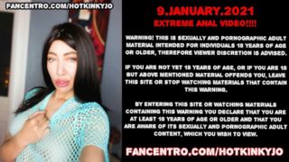 Hotkinkyjo XO speculum, belly bulge, deep dildo, anal gape & prolapse