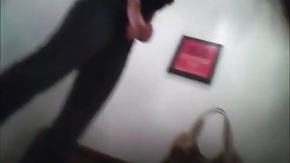 Sexy amateur girl spied in panty and jeans on hidden cam