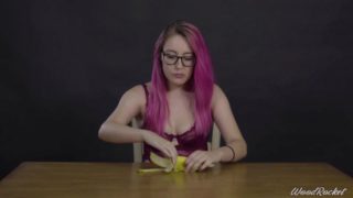 Porn Stars Eating: Pear Loves Her Banana!