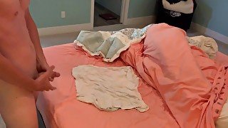 bent over, waiting for you