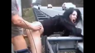 Публичный грубый секс