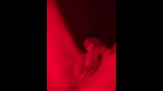 Fingering with my new red lamp!! #Quickie