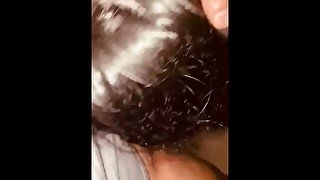 Big booty Latina gagging and sucking on bbc