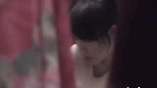 Asian angel with sexy seines masturbates in voyeur spy video