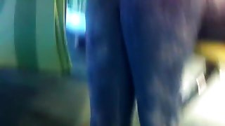 Candid ebony in flats