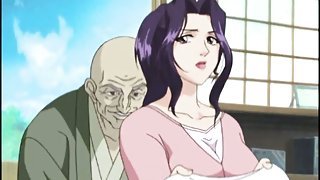 Mom Japanese hentai gets squeezed her bigboobs