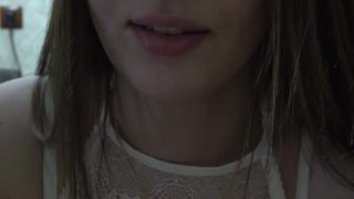 Beautiful girl gets cum in her mouth