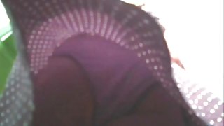 51.Upskirt2011 - Dotted dress and tight panties