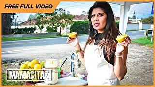 CARNEDELMERCADO - Curvy Latina Carmen Lara Does Her Very First Porn Movie Full Scene