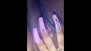 Manicure Fetish POV Playing with Pretty Pussy Undercover at 2AM