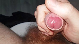 Uncut Chav Ejeculates All Over Himself!