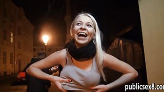 Busty amateur blonde masseuse pussy drilled for money