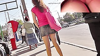 Spectacular denim upskirt movie