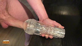 My Fleshlight is so Tight for my Big Dick - Big Cock Fucking Fleshlight - Cumshot - Intense Moans