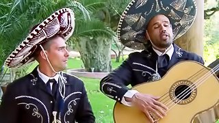 Wild sex with two strong fellows