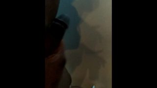 Black bear playing with dick