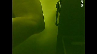 Hidden cam sex tape with amateur in dark changing room