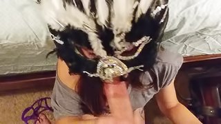 Husband gets Butt Plug then Cums in Wifes Mouth