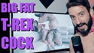 Big Ass Latina Chased by Lesbian Loving TREX on Hoverboard then Fucked (REACTION)