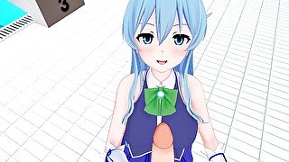 【REAL POV】Aqua is only good for being a CUMSLUT!!!!【Hentai】