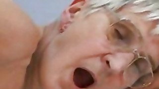 See this granny get drilled