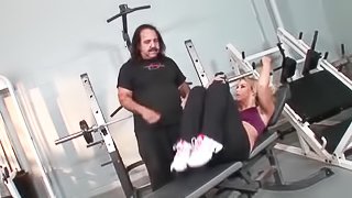 Fucking blonde in the gym