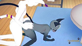 Anima Crossing Digimon - Raymon is fucked by Gatomon