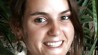 The sex casting of a hot brunette French teen