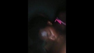 Ebony gives sloppy top in car