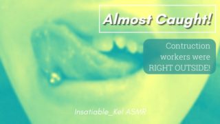 Erotic ASMR Audio  - Pussy Play and Moaning While Construction Workers are Right Outside 