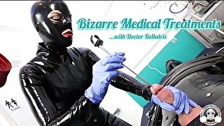 Bizarre Medical Treatments - Doctor Bellatrix examines in heavy rubber clinic (trailer)