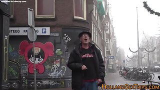 Black hooker rides cock