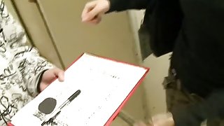 Hot asian babe is being filmed upskirt on the street