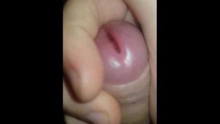 Wanking my big cock till cum shot