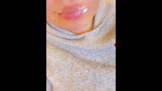 Pale BBW eating Fried chicken ASMR mouth POV 