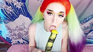 Rainbow Dash Sucks off New Recruit's Horse Cock