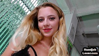 Lingerie model slowly jerking off pov bf in erotic couple