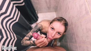 In the shower dormitory young and wet student fucked in the mouth - RedFox
