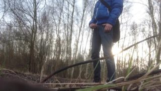 I'm pissing like a real boy in public