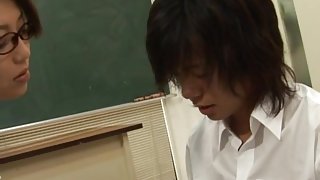 Hot Asian teacher has sex in her lingerie